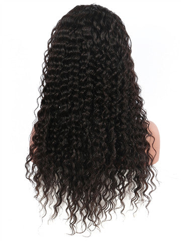Deep Wave Brazilian Pre-Plucked Hairline Remy Lace Front Human Hair Wig - FashionLoveHunter