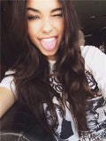 Long Warm Honey Brown Synthetic Lace Front Wig - FashionLoveHunter
