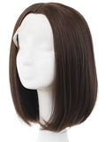 Short Cute Natural Brown Bob Synthetic Lace Front Wig - FashionLoveHunter