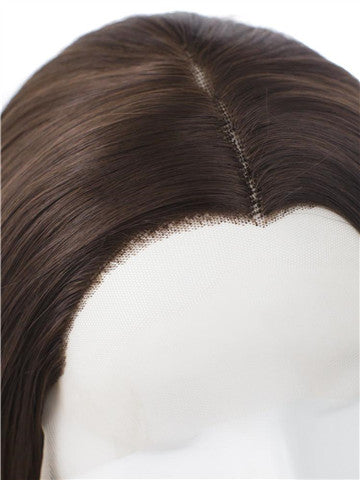 Short Cute Natural Brown Bob Synthetic Lace Front Wig - FashionLoveHunter