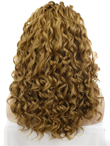 Tan Brownness Harry Porter Hermione Curly Synthetic Lace Front Wig - FashionLoveHunter