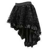 Women Multilayer Lace Victorian Burlesque Costumes Gothic Steampunk Clothing Ruffled Chiffon Skirt