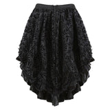 Women Multilayer Lace Victorian Burlesque Costumes Gothic Steampunk Clothing Ruffled Chiffon Skirt