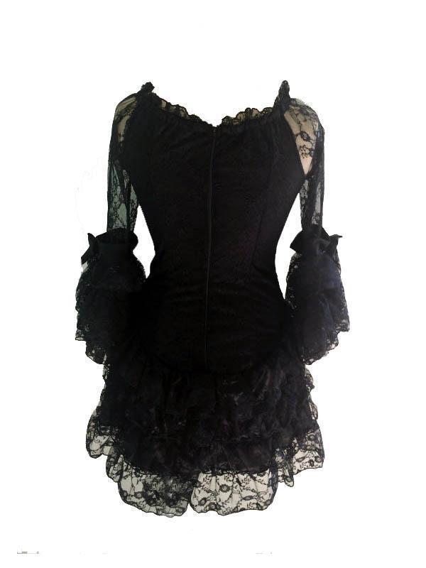 Halloween Steampunk Lace Corset Strapless Dress