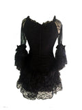 Halloween Steampunk Lace Corset Strapless Dress