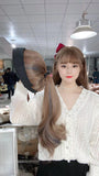 Long Brown Synthetic Ponytail Wig With Baseball Cap