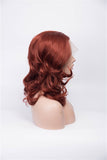 Short Auburn Wavy Glueless Lace Front Wigs - Imstylewigs