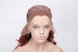 Auburn Wavy Glueless Synthetic Lace Front Wigs - Imstylewigs