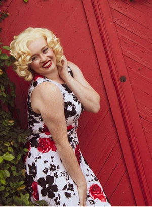 Marilyn Natural Blonde Bouncy Curly Lace Front Wigs - Imstylewigs