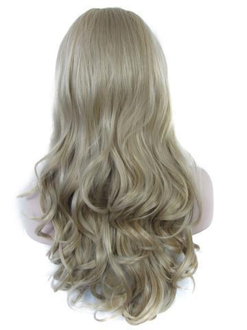 Long Ash Blonde #M16/613 Wave Synthetic Lace Front Wig - FashionLoveHunter