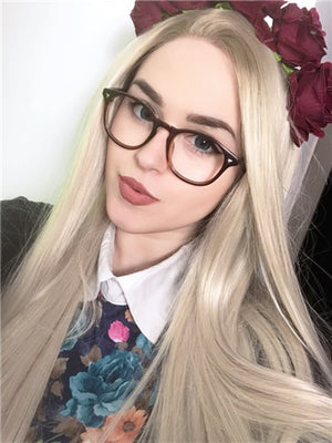 Best Seller Long Brown Golden Blonde Ombre Synthetic Lace Front Wig - FashionLoveHunter