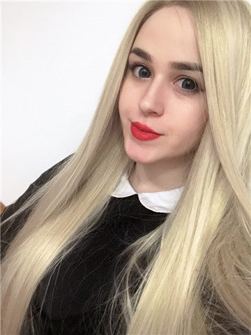 Best Seller Long Brown Golden Blonde Ombre Synthetic Lace Front Wig - FashionLoveHunter