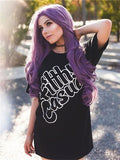 Long Lilac Purple Wave Synthetic Lace Front Wig - FashionLoveHunter