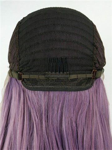 Long Lilac Purple Wave Synthetic Lace Front Wig - FashionLoveHunter