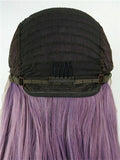 Long Lilac Purple Wave Synthetic Lace Front Wig - FashionLoveHunter