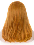 Ginger Orange Shoulder Length 17 Inch Straight Bob Synthetic Lace Front Wig - FashionLoveHunter