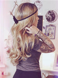 Long Dark Gold Ombre Wave Synthetic Lace Front Wig