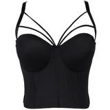 New Bodice Summer Top Sleeveless Short Sexy Push Up Crop Top Women Harajuku Off Shoulder Solid Camis With Built In Bra