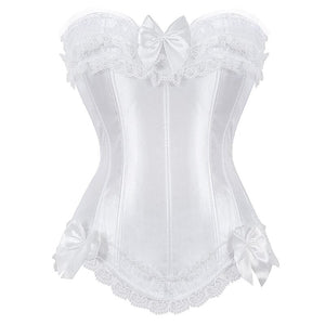 Corset Bustier Top for Women Burlesque Costume Plus Size Princess Corset Top Lace up Satin Corset Black White Purple Pink Cors¨¦