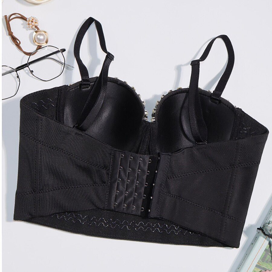 Crop Top Summer Fairy Sexy Body Camis Sleeveless Tops With Built In Bra Push Up Bra Camis Off Shoulder Halter Top