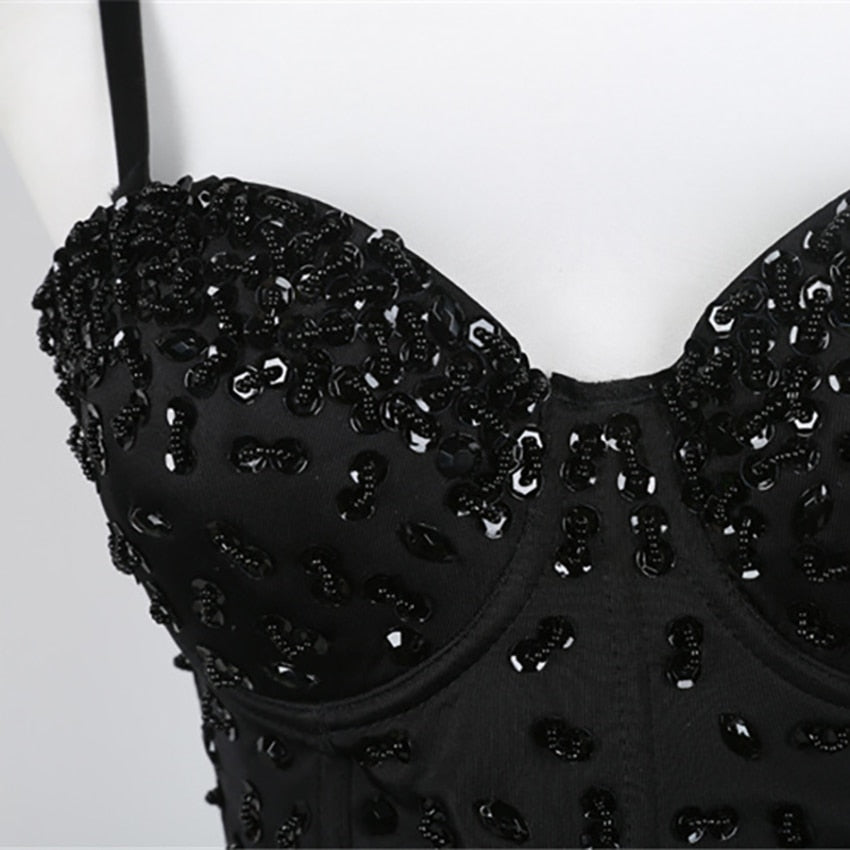 Long Solid Performance Tank Top To Wear Out Autumn Corset Top Sexy Tops Women Bra Push Up Bustier Tops