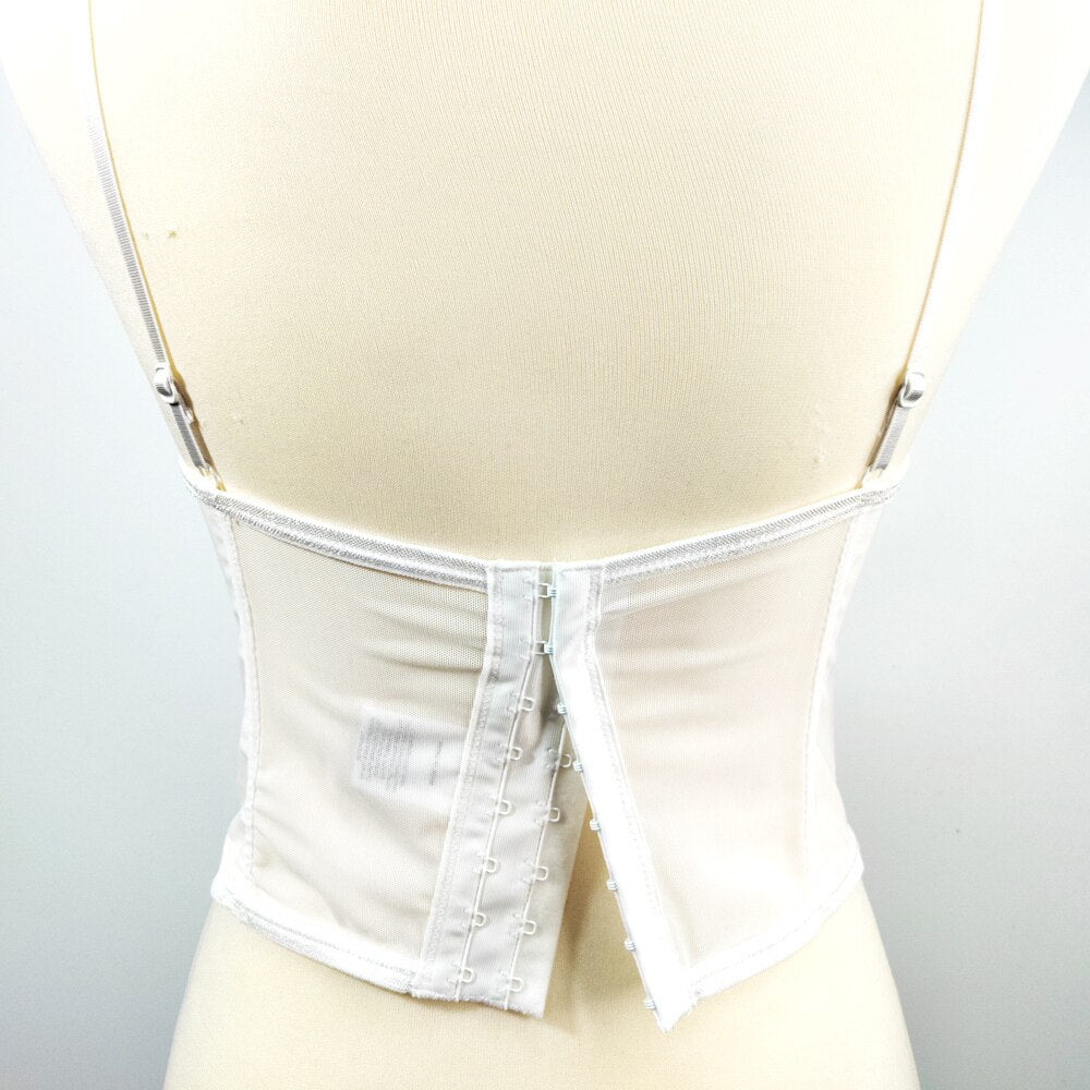 Sexy French Bras Lace Corset Nightclub Party Short Women Camis Cropped Crop Top Clothing YH8282