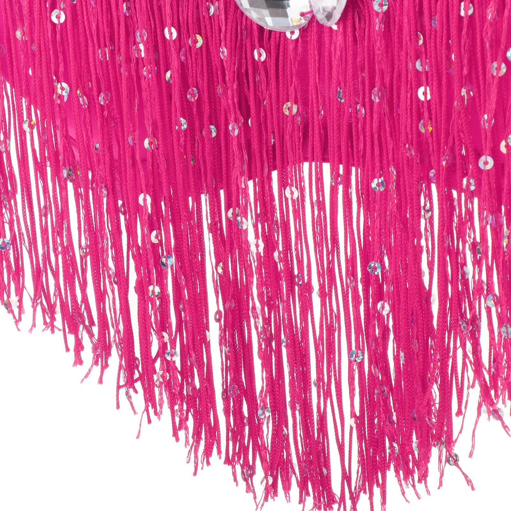 Belly Dance Sequin Tassel Party Bra top Dance Performance Diamond Fringe Bralette Crop Top Festival Clubwear