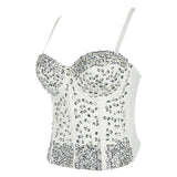Long Solid Performance Tank Top To Wear Out Autumn Corset Top Sexy Tops Women Bra Push Up Bustier Tops