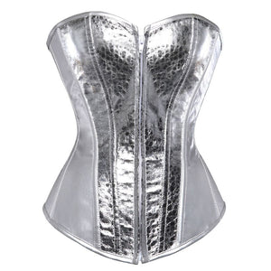 Women Sexy Faux Leather Overbust Corset Waist Cincher Burlesque Corset Bustier Party Fashion Corsets Lingerie Top Plus Size