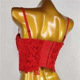 Cropped Top With Built in Bra Lace Beading Push Up Women Bodice Crop Top Straps Sexy Corset Tops To Wear Out Camis