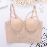 New Bodice Summer Top Sleeveless Short Sexy Push Up Crop Top Women Harajuku Off Shoulder Solid Camis With Built In Bra