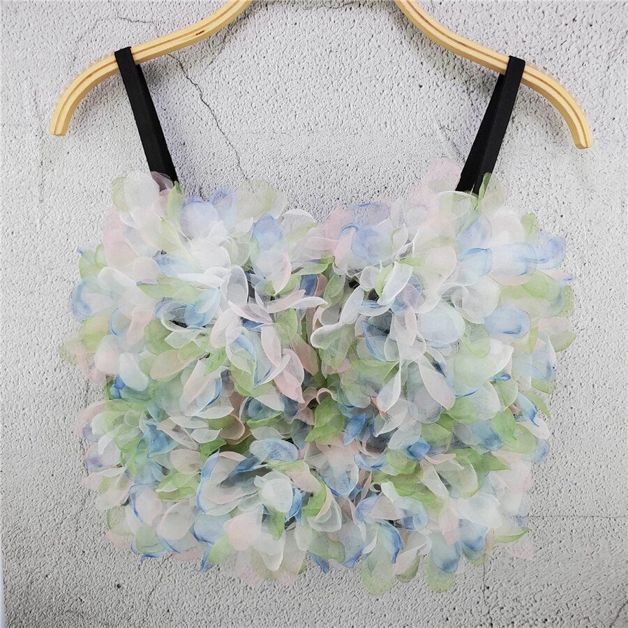 Nightclub Summer Sexy Crop Top Harajuku Sleeveless Women Fairy Camis Tops With Built In Bra Push Up Bralette