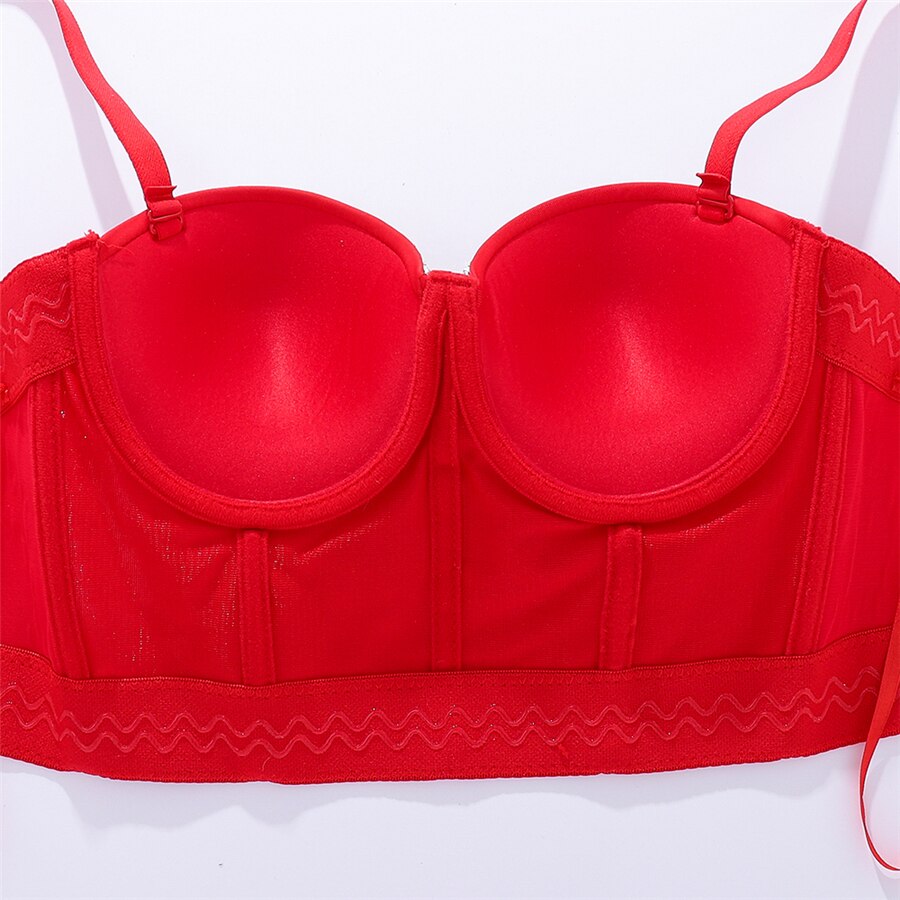 Crop Top With Built In Bra Short Sexy Beading Tassel Rhinestones Tops Push Up Bralette Solid Nightclub Camis