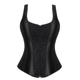 Sexy Satin Straps Corset Cup stripe Spaghetti Showgirl lace up boned Waist Trainer Bustier Plus Size S-2XL Lingerie