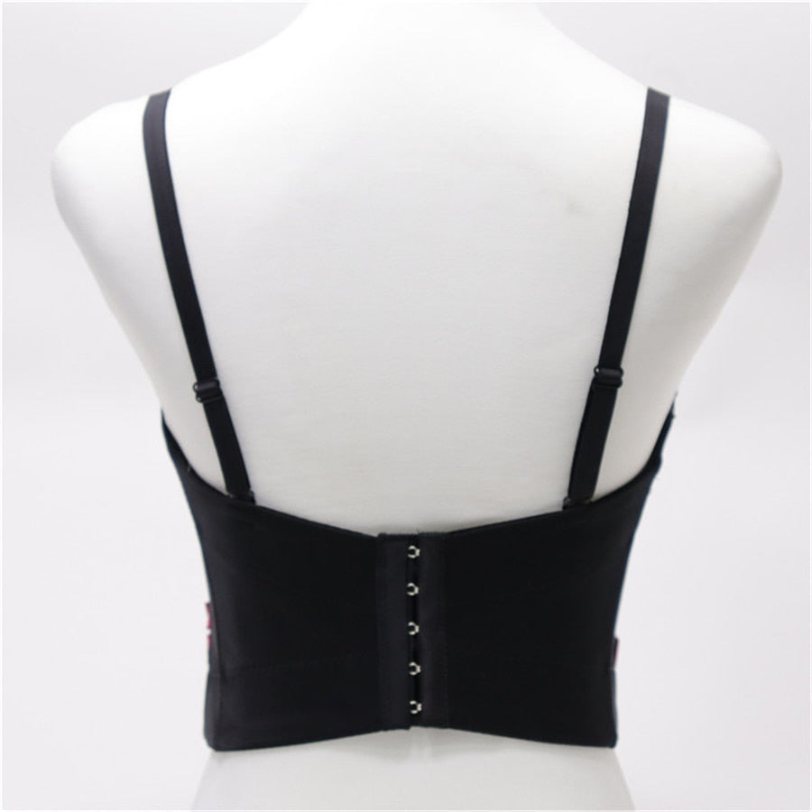 Push Up Bralette Colorful Acrylic Short Nightclub Party Sexy Top With Built In Bra Crop Top Women Camis Tops