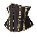 Gothic Spiral Steel Boned Waist Trainer Corsets Bustier Body Waist Cincher Camouflage Underbust Top Lingerie Body Shaper