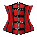 Gothic Zipper Underbust Corset Top Women Steampunk Sexy Brocade Corset Bustier Lingerie Burlesque Slim Waist Trainer Corsets