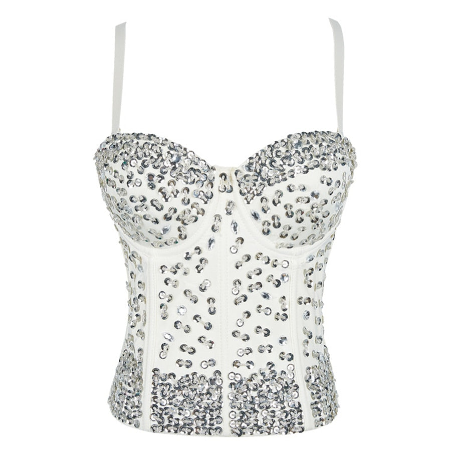 Long Solid Performance Tank Top To Wear Out Autumn Corset Top Sexy Tops Women Bra Push Up Bustier Tops