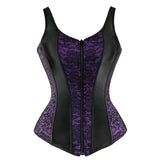 Sexy Satin Straps Corset Cup stripe Spaghetti Showgirl lace up boned Waist Trainer Bustier Plus Size S-2XL Lingerie