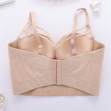 New Bodice Summer Top Sleeveless Short Sexy Push Up Crop Top Women Harajuku Off Shoulder Solid Camis With Built In Bra