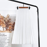 Women Vintage New Fashion Korean Skirt Elastic High Waist Pleated Leisure Retro Skirt Female Streetwear Luxury Faldas Clothes