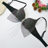 Crop Top Push Up Bodice Sequins Rhinestones Summer Sleeveless Short Sexy Off Shoulder Camis With Built In Bra