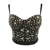 Five-Pointed Star Beading Performance Sexy Vest Crop Top Women To Wear Out Push Up Bralette Bra Corset Tops