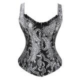 12 Spiral Steel Boned Gothic Women Waist Trainer Corsets Bustier Body Waist Cincher Overbust Top Lingerie Vest Body Shaper