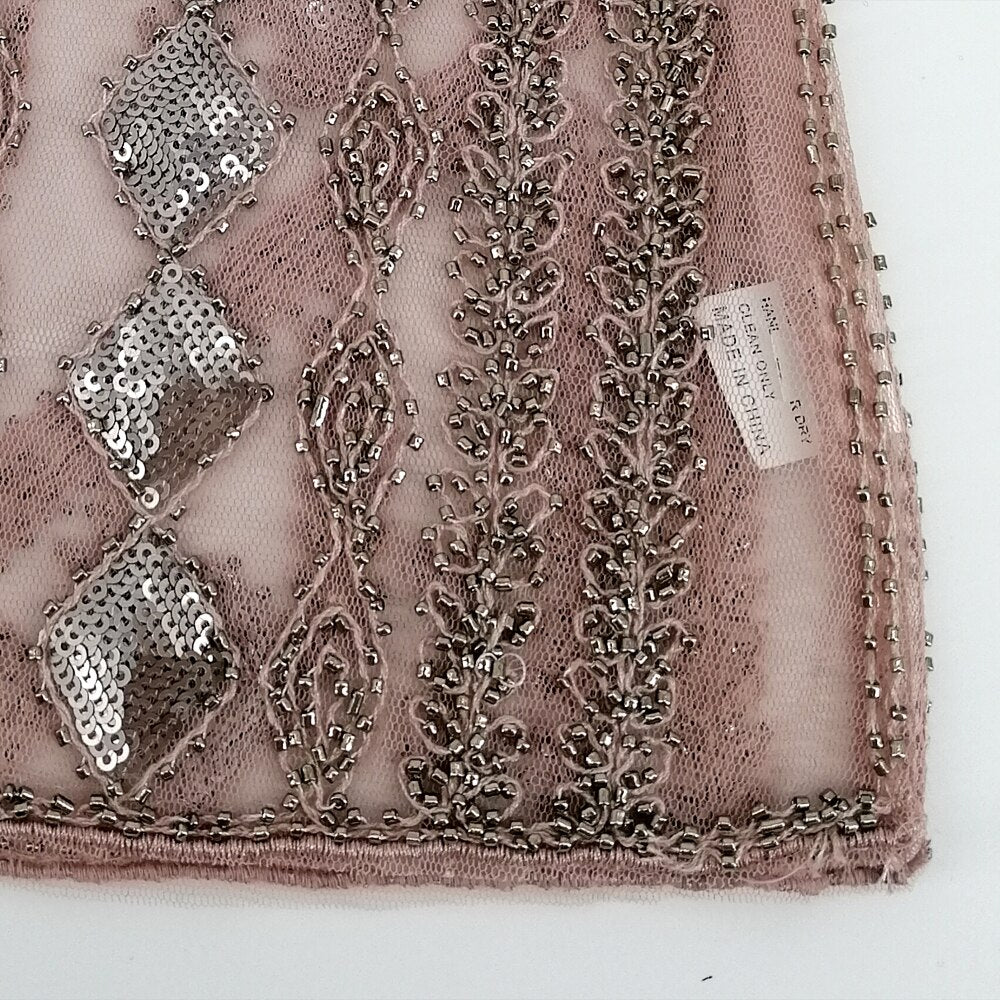 Perspective Mesh Crop Runway O-Neck Sleeveless Short Beaded Sequin Tank Top Party Club Gauze Embroidery Top