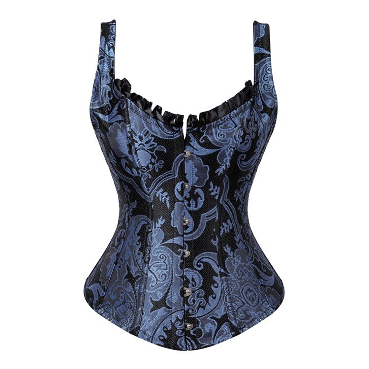 12 Spiral Steel Boned Gothic Women Waist Trainer Corsets Bustier Body Waist Cincher Overbust Top Lingerie Vest Body Shaper