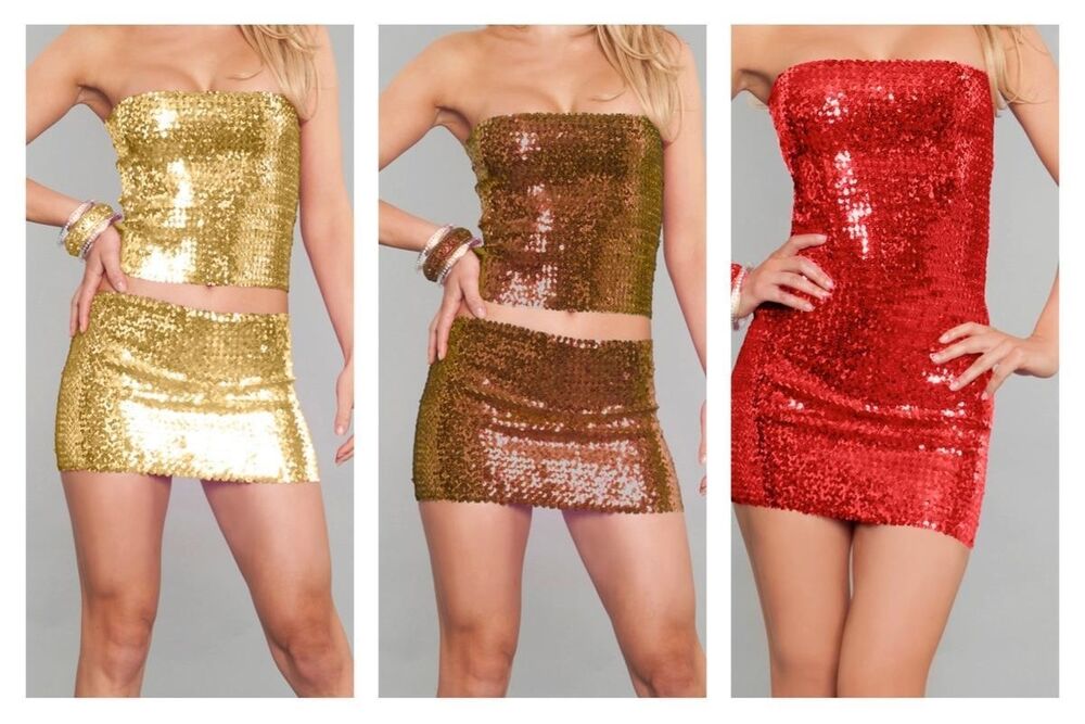 Stretch Sequin Tube Top Glitter Disco Retro Sparkly Boob Bandeau Top Clubwear Sexy Festival Raves Outfit Party Crop Top Costume