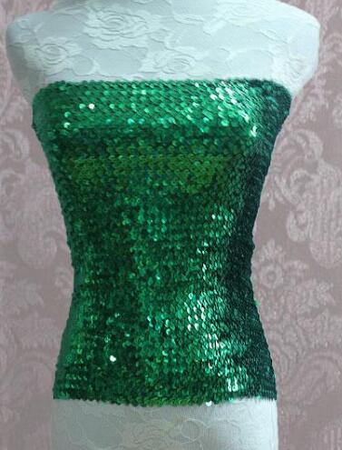 Stretch Sequin Tube Top Glitter Disco Retro Sparkly Boob Bandeau Top Clubwear Sexy Festival Raves Outfit Party Crop Top Costume
