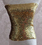 Stretch Sequin Tube Top Glitter Disco Retro Sparkly Boob Bandeau Top Clubwear Sexy Festival Raves Outfit Party Crop Top Costume
