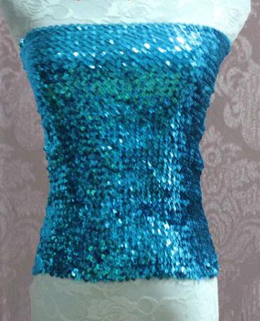 Stretch Sequin Tube Top Glitter Disco Retro Sparkly Boob Bandeau Top Clubwear Sexy Festival Raves Outfit Party Crop Top Costume